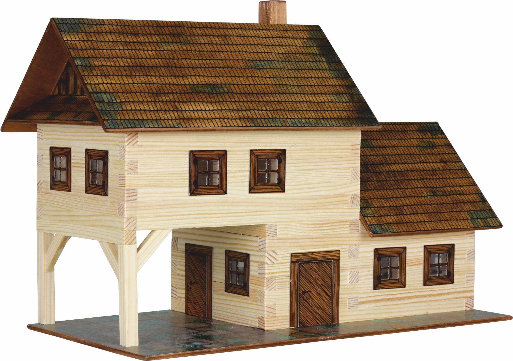 Walachia Modellbau-Set historisches Gasthaus Holzmodellbau