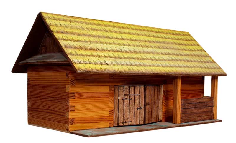 Walachia Modellbau-Set historische Scheune Holzmodellbau