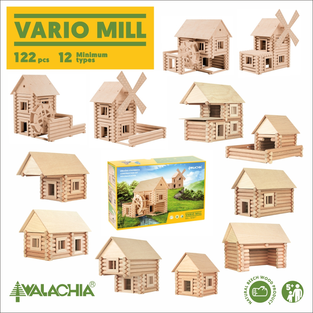 Walachia Holzbaukasten Vario Mühle