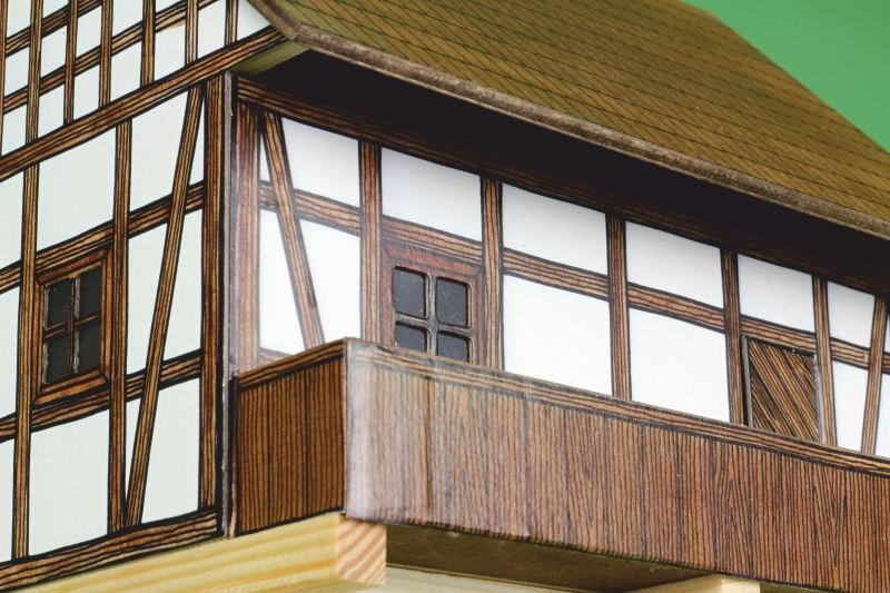 Walachia Modellbau-Set Fachwerk-Speicher Holzmodellbau
