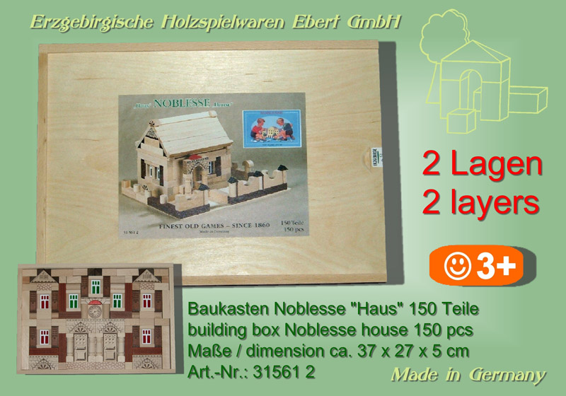 Blumenauer Holzbaukasten Noblesse Haus 150 Teile