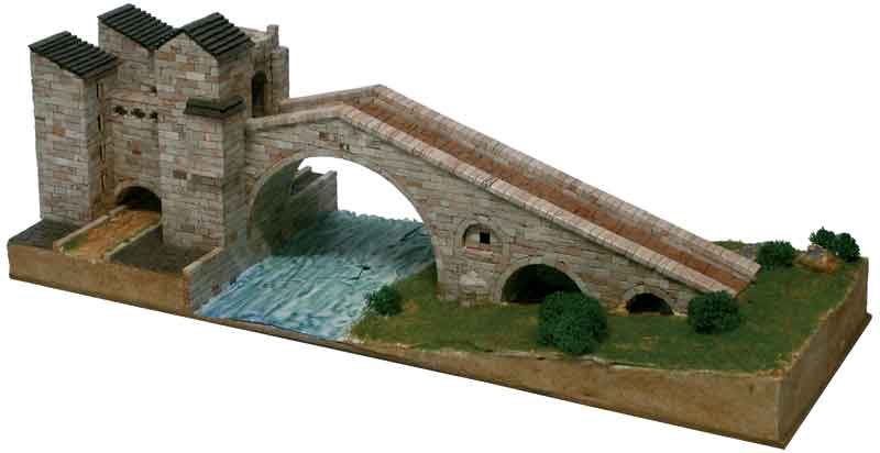 Aedes Ars Brücke Romanico de Camprodon Modellbau Gebäude